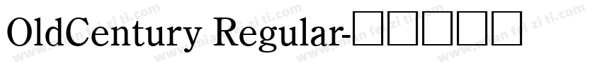 OldCentury Regular字体转换